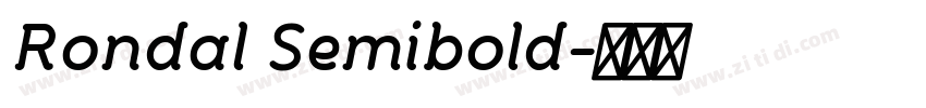 Rondal Semibold字体转换